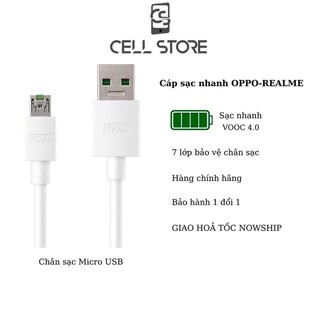 Cáp sạc oppo chuẩn sạc nhanh vooc chính hãng sạc nhanh cho oppo / realme