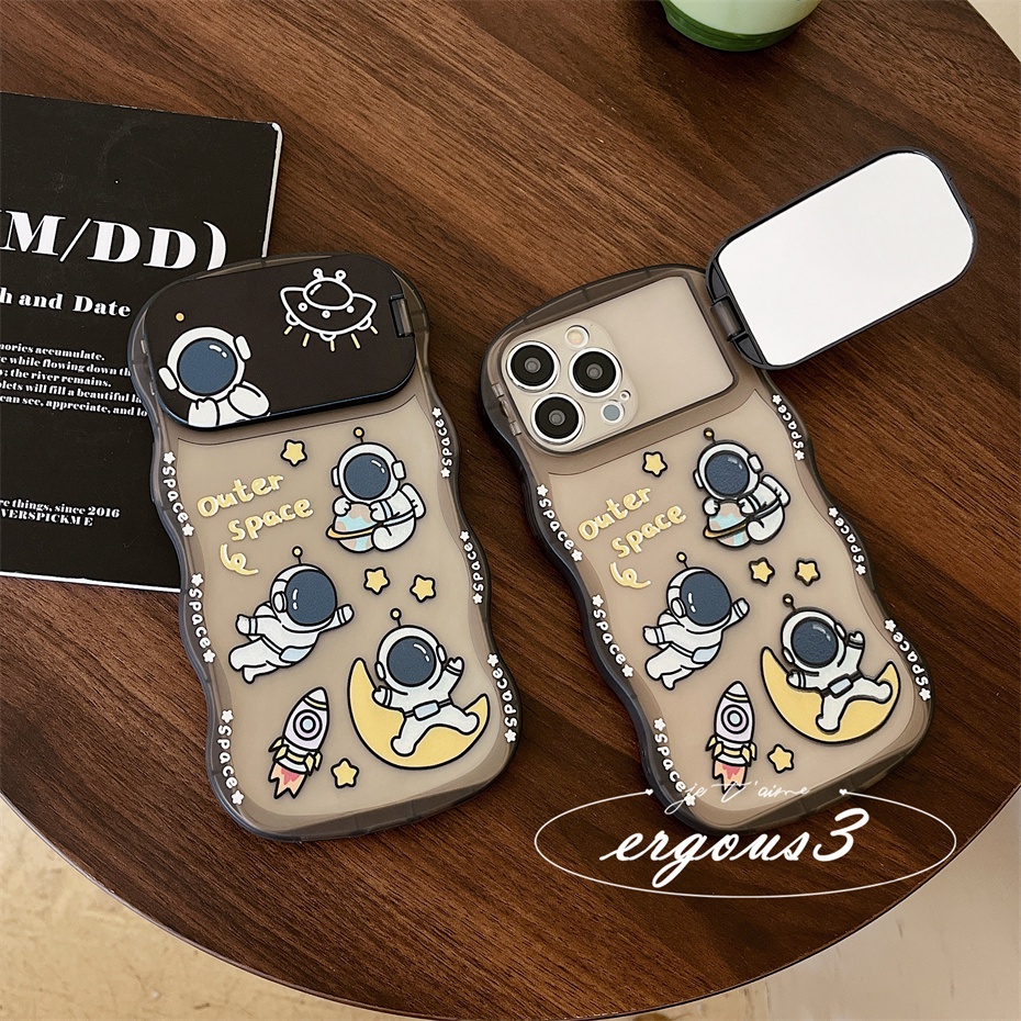 Ốp Điện Thoại Mềm Họa Tiết Phi Hành Gia Sáng Tạo Cho iPhone 14 13 12 11 Pro Max X XR Xs Max