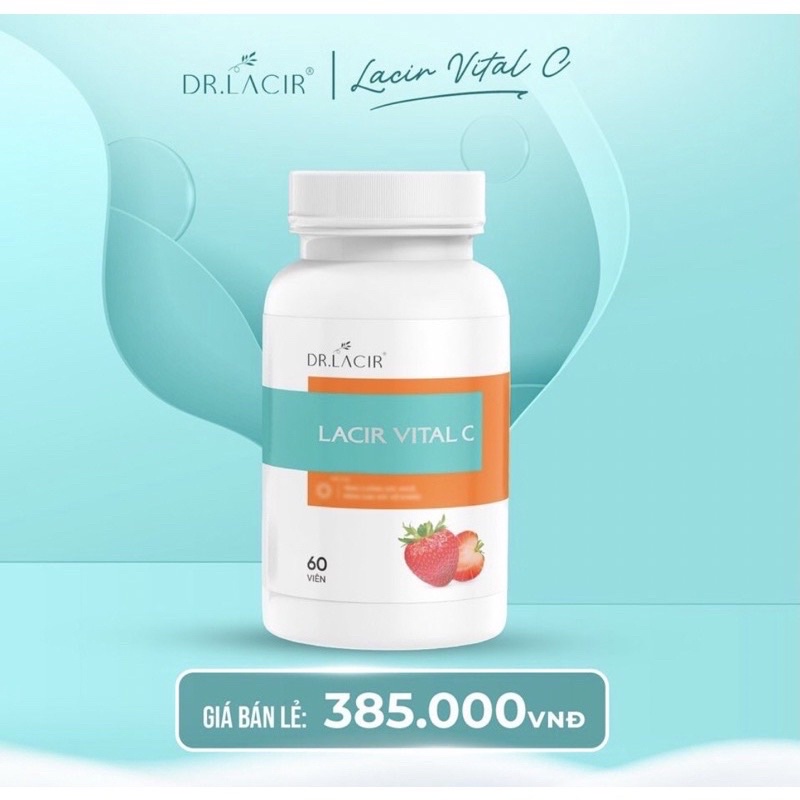 Vitamin C Lacir Vital C Drlacir,Hộp 60 viên,Giúp nâng cao sức đề kháng,tăng cường sức khỏe