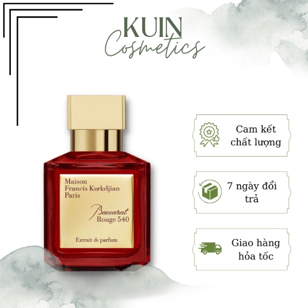 Nước hoa nữ Maison MFK Baccarat Rouge 540 Extrait de Parfum- Mùi hương sang trọng quý phái và lưu hương lâu