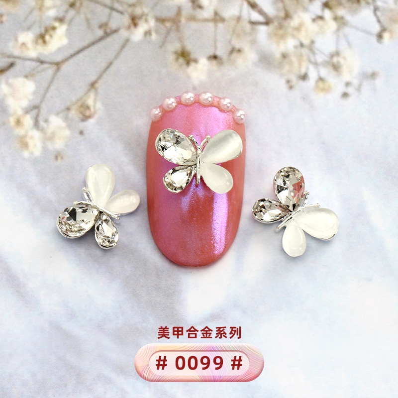 Phụ Kiện Trang Trí Móng Tay Bằng Hợp Kim Phối Đá Opal Thời Trang DIY