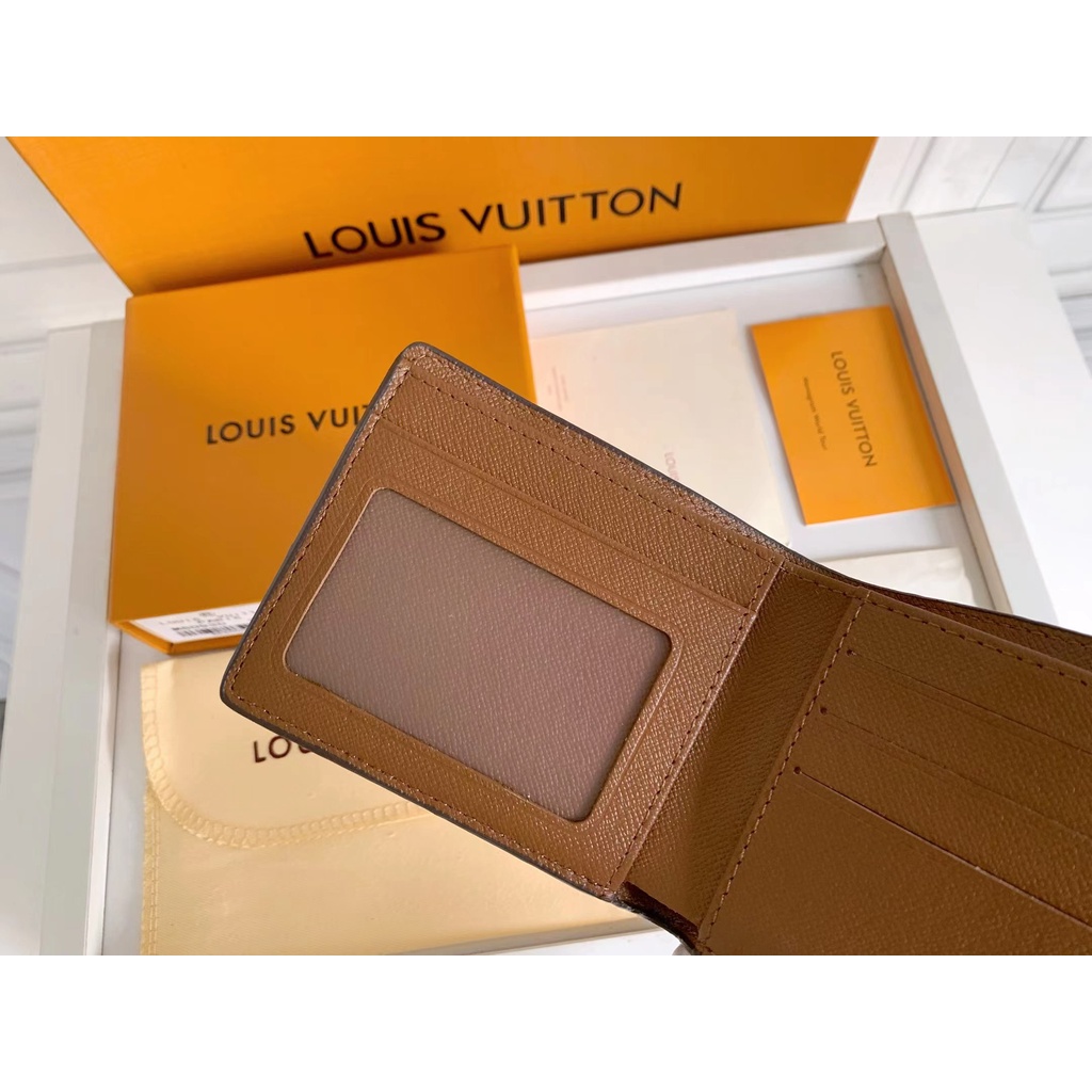 Sẵn sàng giao hàng Louis Vuitton LV dành cho nam, ví đựng album ngắn bên trong có hộp M60930