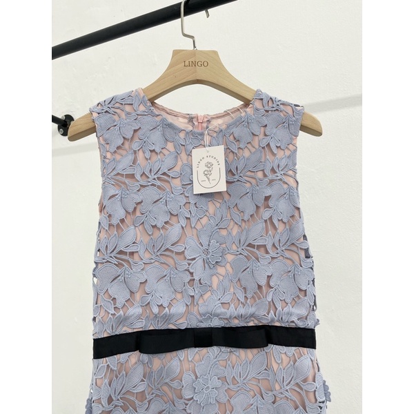 Váy HÀ CÚC hàng hiệu chính hãng thời trang nữ V158 màu xanh size S secondhand thanh lý ký gửi