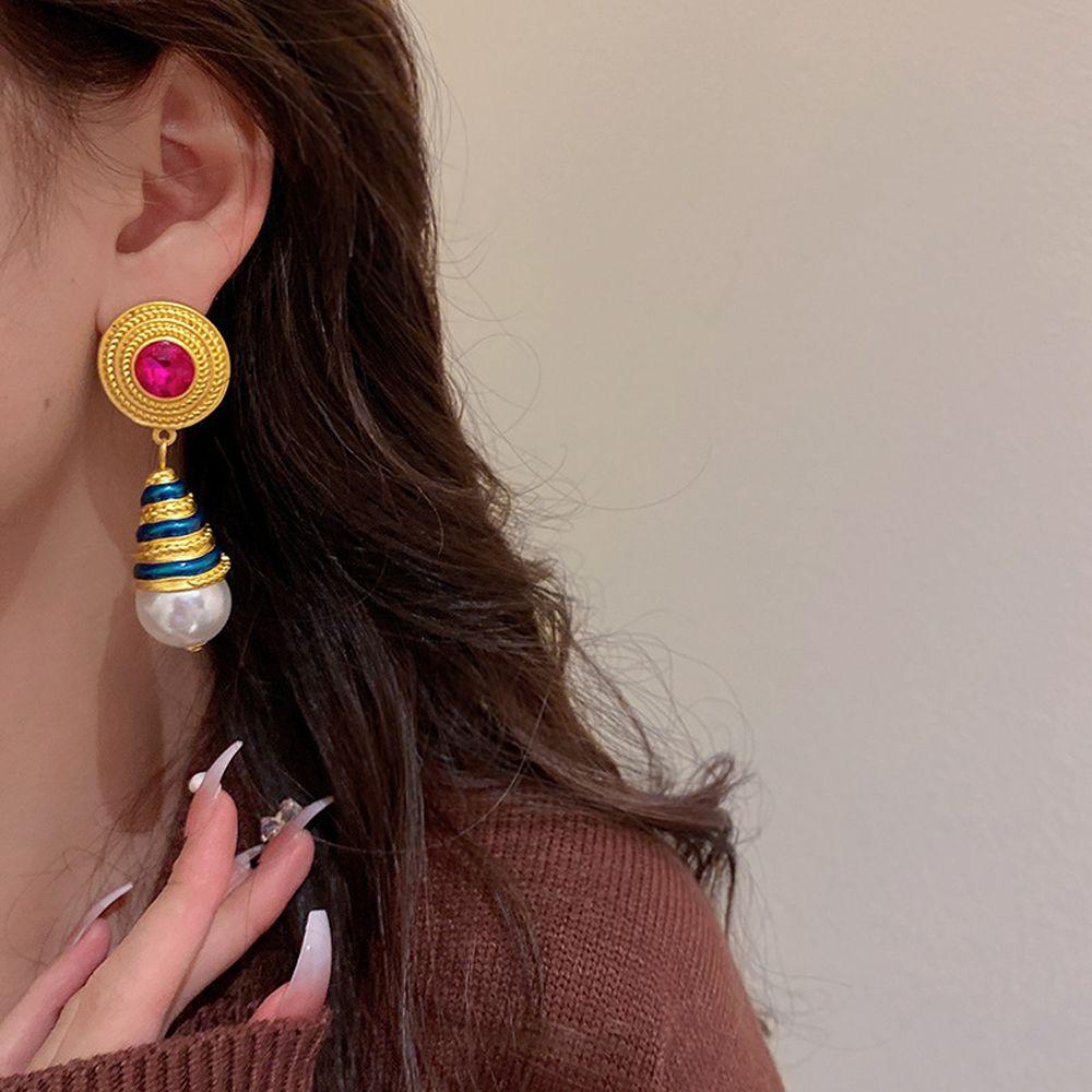 Khuyên Tai Thả Thanh Lịch Cổ Điển Cho Nữ|Nơ Phong Cách Baroque|Bông Tai Tua Rua Thời Trang Nữ Tính