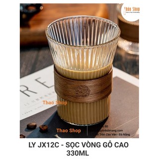 🚩 🚩ly kem thủy tinh sọc vòng cổ cao 330ml , ly thủy tinh cao cấp