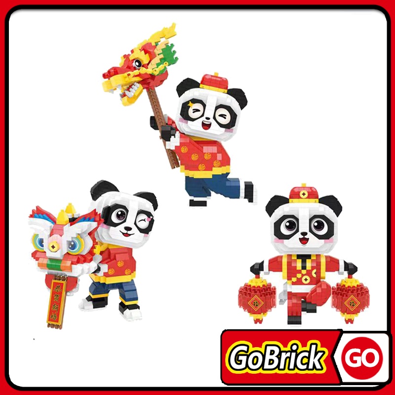 Bộ Đồ Chơi Lắp Ráp Mô Hình Gấu Trúc Nano DIY Phù Hợp Làm Quà Cho Bé Với LEGO