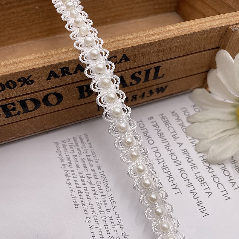 1189437 Băng Đô Ren Đính Ngọc Trai 1CM Cho Cô Dâu