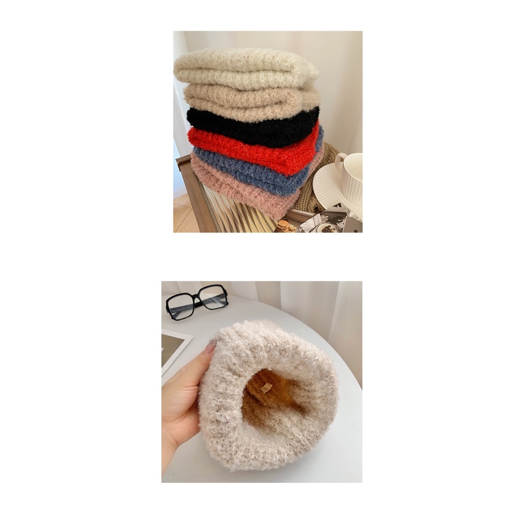 Mũ Len Dày Dặn Giữ Ấm Phong Cách Hàn Quốc Thời Trang Thu Đông Cho Nữ