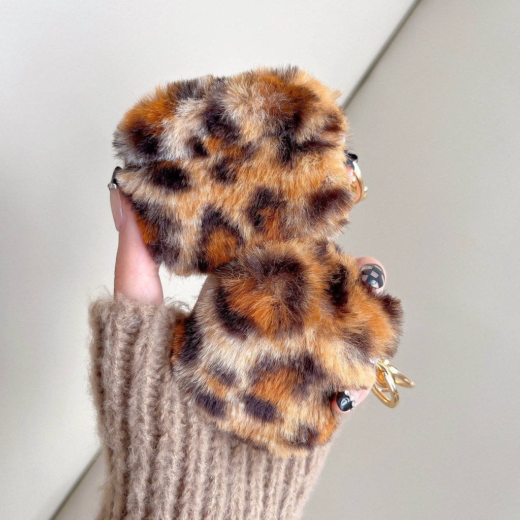 Vỏ Bảo Vệ Hộp Sạc Tai Nghe AirPods3 Gen AirPods3 2021 3 Họa Tiết Da Báo Bằng Lông Nhung Ốp