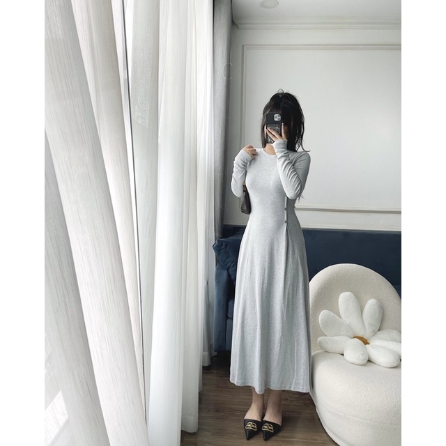 [ Ảnh thật ] Váy thun bozip dáng xoè basic