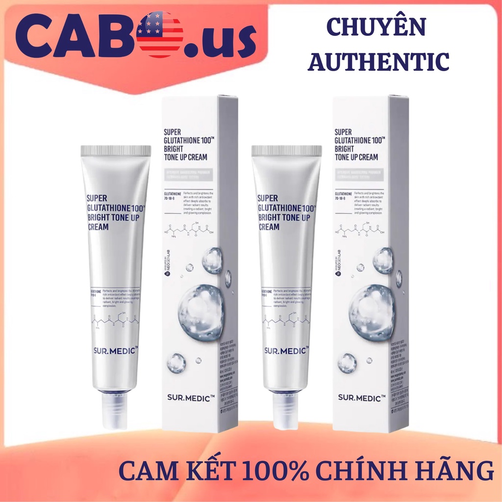 Kem Dưỡng Trắng Da Sur.Medic Super Glutathione 100 Bright Tone Up Cream 40ml CABOUS060 Kem dưỡng trắng da, chống lão hóa