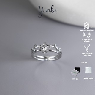 Nhẫn Bạc Đính Đá Nữ, Nhẫn Bạc Vương Miện Yinbe Silver Bạc 925 YR014