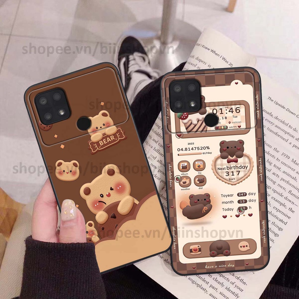 Ốp Xiaomi Poco C40 in hình gấu chocolate kẹo ngọt siêu đẹp siêu xinh