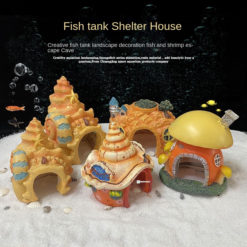 Dứa Ngôi Nhà Ốc Sên Bằng Nhựa resin Trang Trí Bể Cá Cảnh Phong Cảnh Cá Và Tôm