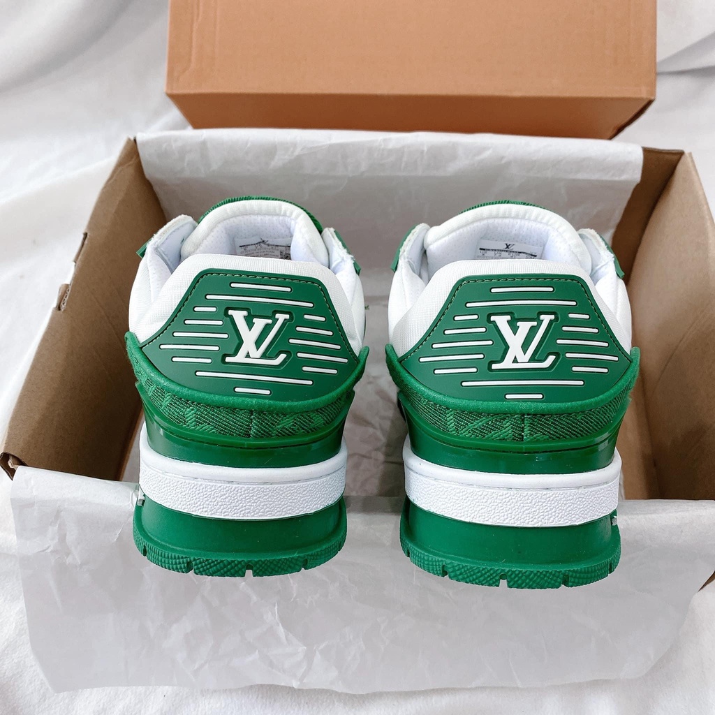 Giày Thể Thao Lv Trainer đen ,lv xanhlá  Like hot 2022,Giày sneaker cao cấp LV Trainer dành cho nam nữ chuẩn 1:1 full pk