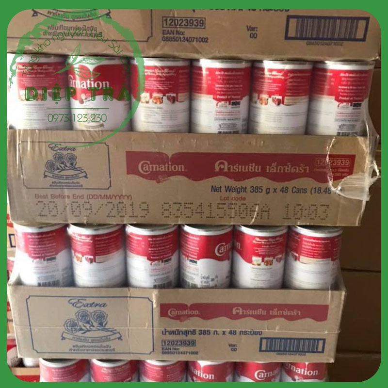 SỮA NGẬY Thái Lan CARNATION 385g  - Pha matcha/Socola/Trà sữa rất mịn, ngậy,thơm