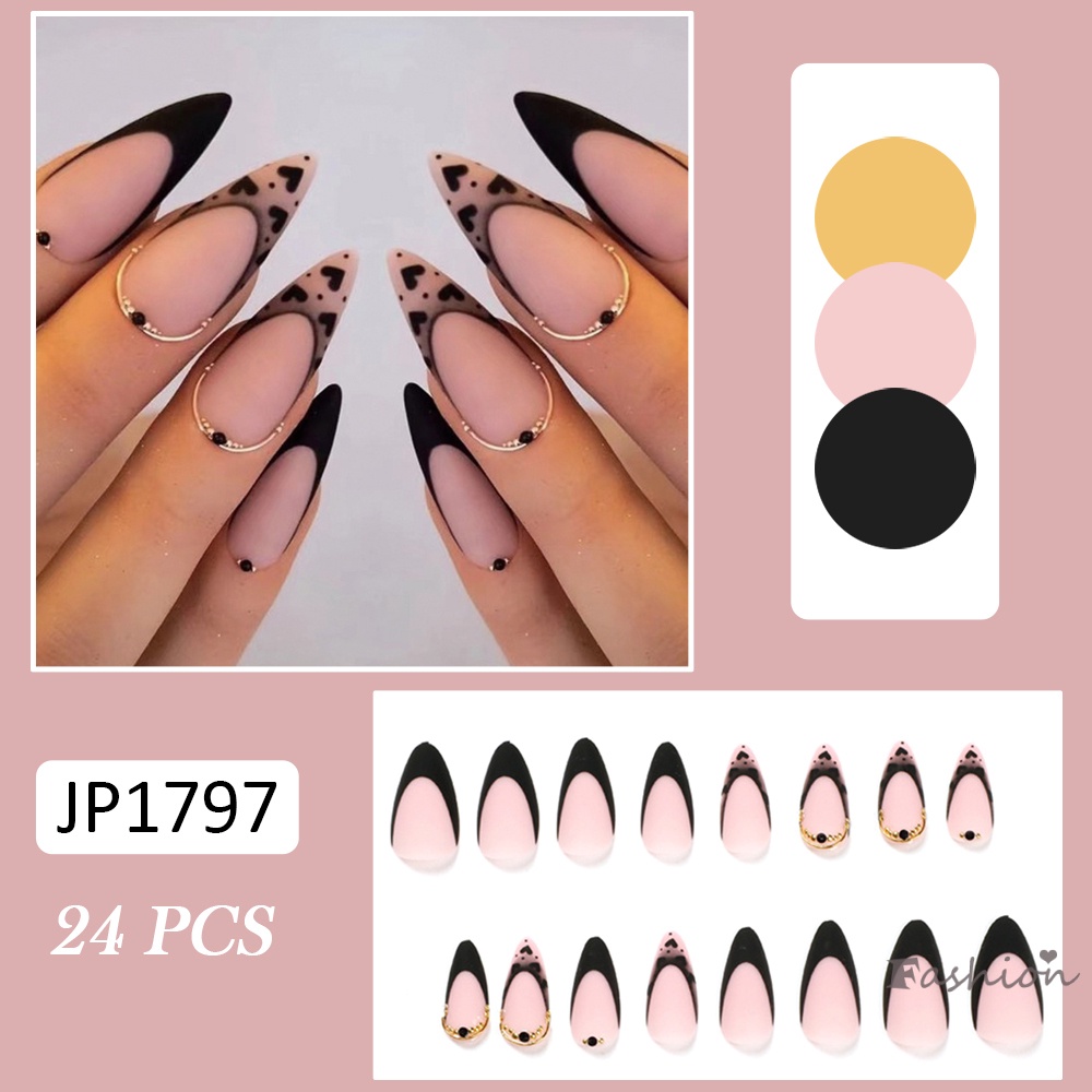 Bộ Móng Tay Giả Màu Sắc Gradient Lâu Trôi Dễ Sử Dụng