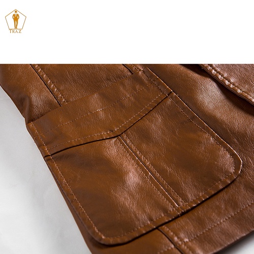 Áo Khoác Vest Da Nam TRAZ MEN Đờ Mi Chất Liệu Da Phong Cách Hàn Quốc Thời Trang Xuân Thu
