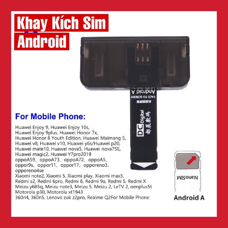 Khay Kích Sim 4G Cho Điện Thoại Android