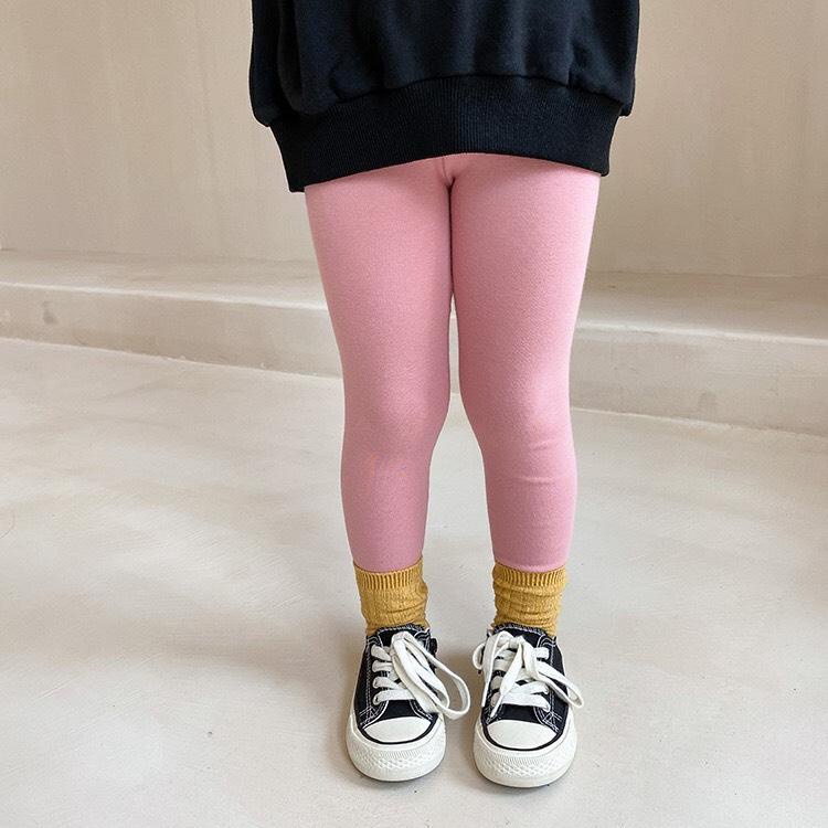 Set 4 quần LEGGING dài 100% cotton xuất dư siêu co giãn, mặc thoải mái cho bé gái 10-17kg