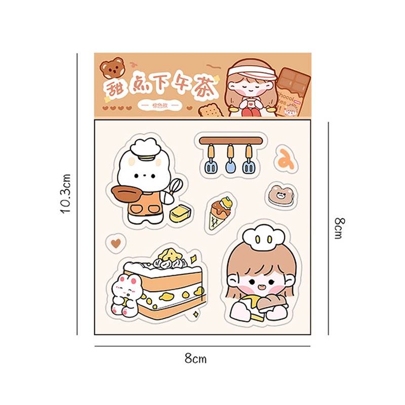 Bộ 20 Tấm Sticker Hoạt Hình Chống Thấm Nước Xinh Xắn Theo Phong Cách Nhật Bản