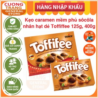 Kẹo caramen mềm phủ sôcôla nhân hạt dẻ toffifee 125g, 400g