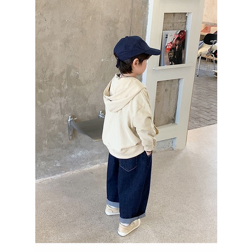 Áo Khoác Cardigan Có Mũ Trùm In Chữ Phong Cách Nhật Bản Thời Trang Xuân Thu Mới 2022 Cho Bé Trai