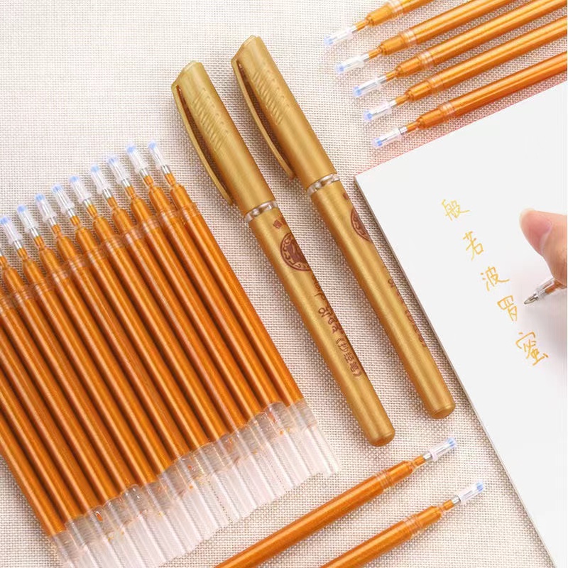 Bút Máy Sao Chép Bằng Gỗ Đàn Hương Vàng Hình Trái Tim Bản Sao Phật Giáo sách kinh phật Ruột bút gel Bút mực Bút bi bấm bút cute giá rẻ