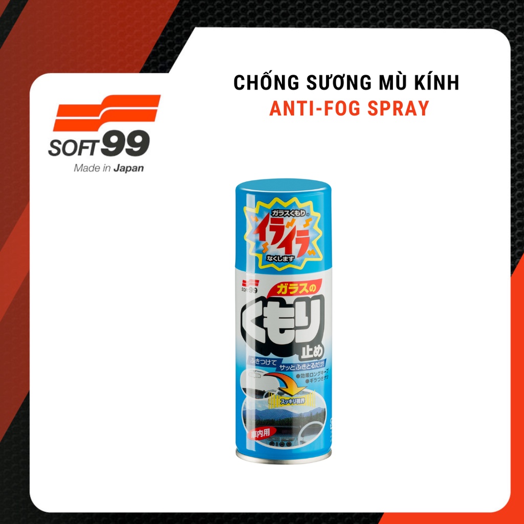 Chai Xịt Kính Xe Ô Tô Chống Sương Mù ANTI-FOG SPRAY G-28 SOFT99 180ml