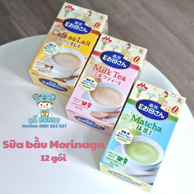 Sữa bầu Morinaga dạng gói tiện lợi, Sữa cho bà bầu Nhật Bản đủ vị 12 gói x 18g (DATE 2024) Bố Honey