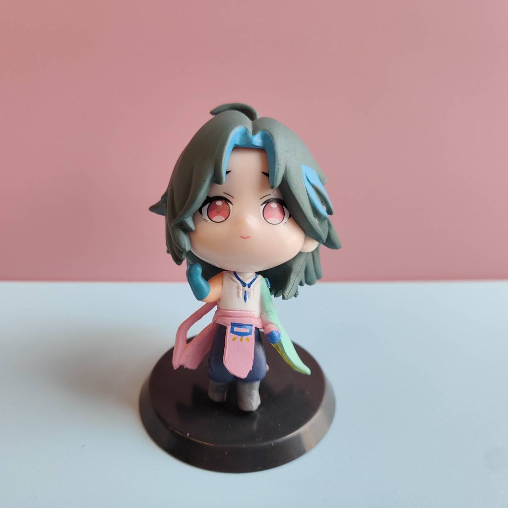 Bộ 6 Mô Hình Nhân Vật Jason Genshin Va Chạm Keqing Zhongli Xiao Qiqi Ganyu Tartaglia