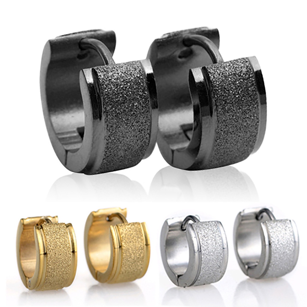 Đôi khuyên tai dạng vòng bằng thép titan kích thước 4x9mm thời trang dành cho bạn nam và bạn nữ