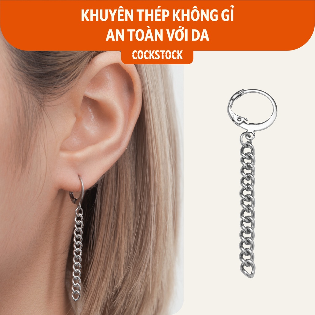 Khuyên tai xích Mini Chain Hoop Earring CockStock