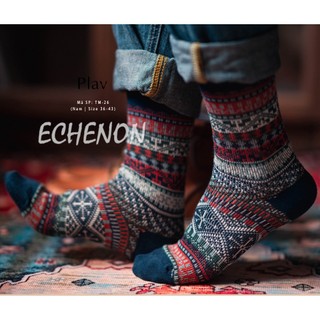 Tất hoạ tiết Vintage cho nam - Vớ cao cổ chất cotton cao cấp Plav