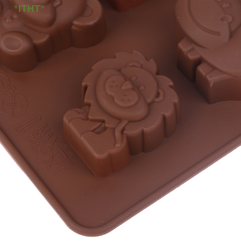 1 Khuôn Silicon 15 Lỗ Hình Sư Tử Hoạt Hình Dùng Làm Bánh Mới
