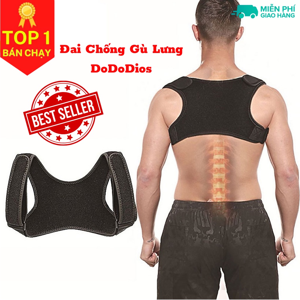 đai chống gù lưng thông minh mi03 Màu Xám - Chính hãng DoDoDios