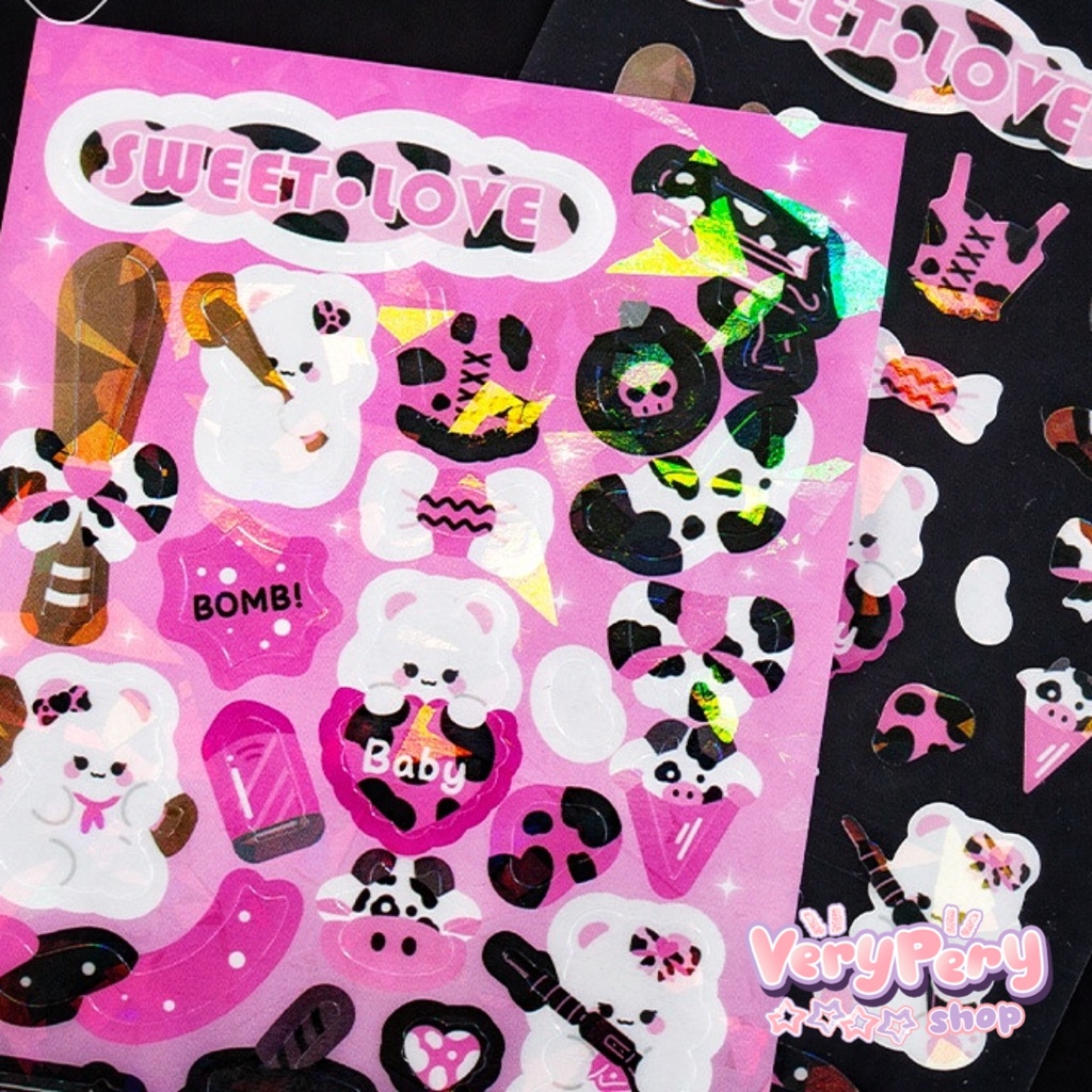 Tấm Sticker Phong Cách Gothic Hoạt Hình Trang Trí Sổ Tay, Toploader