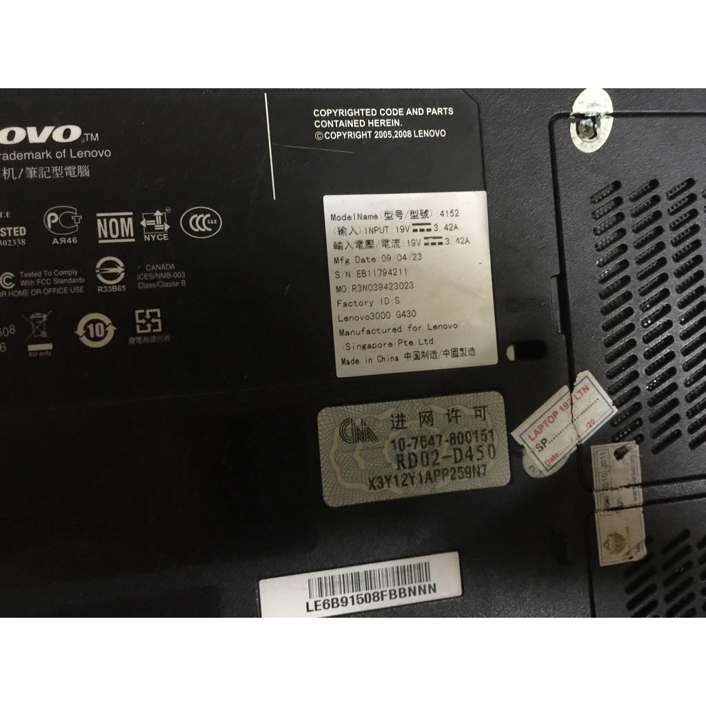 Nguyên bộ vỏ Lenovo 3000 G430