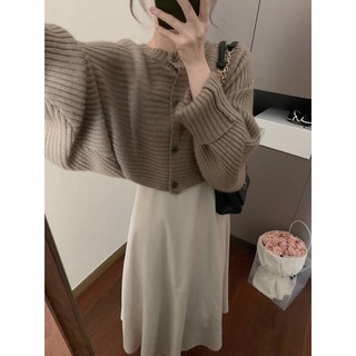 set áo váy thu đông hàng qc