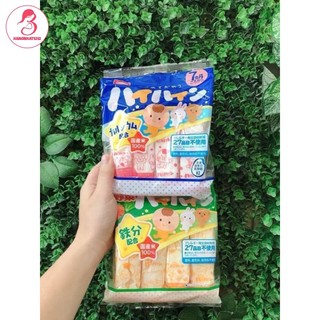 ( mẫu mới) Bánh gạo tươi Haihain Nhật cho bé từ 7 tháng vị sữa và vị rau củ.