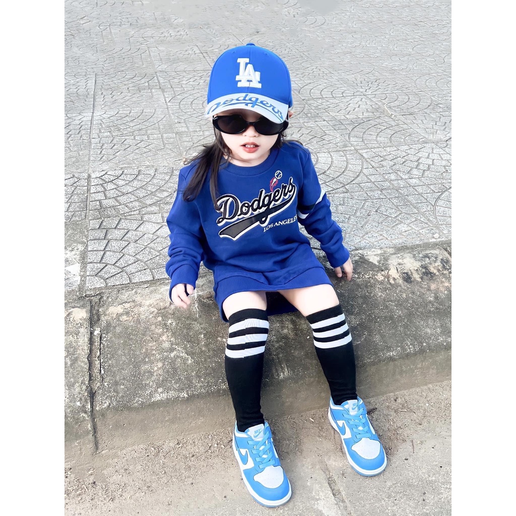 Áo nỉ cổ tròn Blue dogger cho bé ,áo sweater trẻ em unisex , Kid_genZ