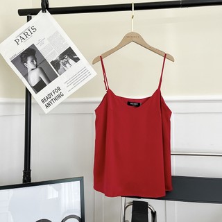  BBSTORE'S Áo Lụa Hai Dây Cổ Tim -A1261