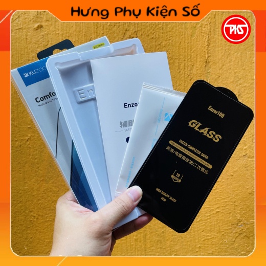Kính cường lực Kuzoom 9D chống bụi màn loa iPhone 14 pro max 13 Mini, 13, 13 Pro, 13 Pro max Full màn hình siêu xịn