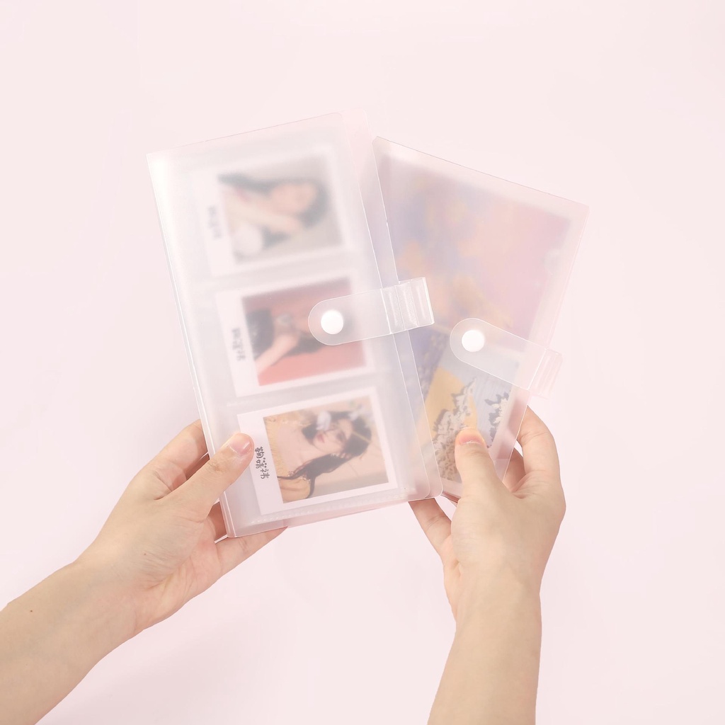 Cuốn album ảnh Béo shop polaroid mini bằng nhựa PP trong mờ 3 4 5 6 7 inch nhiều ngăn chứa ảnh idol lưu niệm tiện lợi