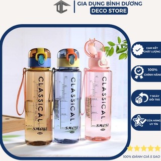 Bình đựng nước nhựa Classical có quai xách, Bình nước detox có lõi lọc pha trà