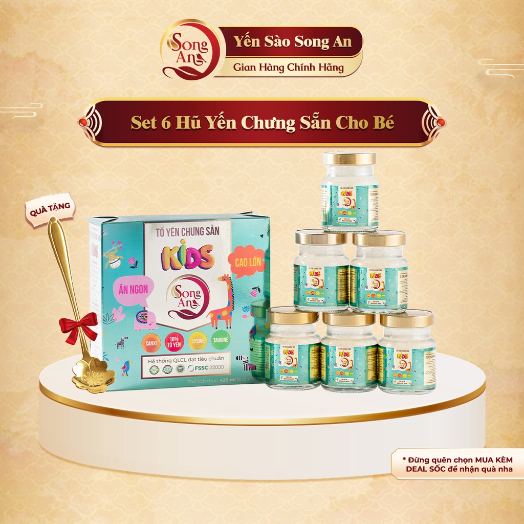 Yến Chưng Sẵn Cho Bé Song An Food Hũ 70ml Giúp Bé Ăn Ngon, Hỗ Trợ Tăng Chiều Cao