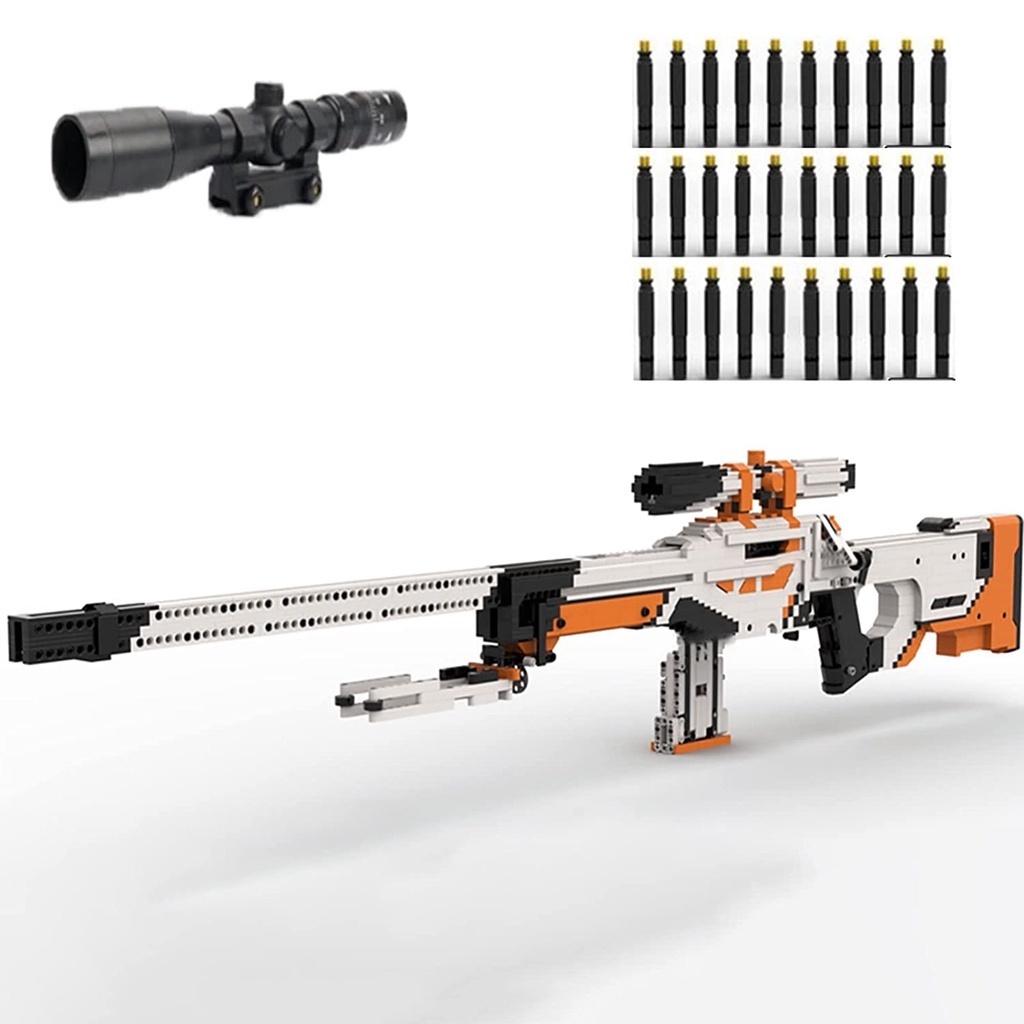 Đồ Chơi Lắp Ráp Phát Triển Trí Tuệ Mô Hình Sniper AWP Asiimov CSGO, PUBG Với 2030 PCS Thiết Kế Tiêu Chuẩn Của Kevin183