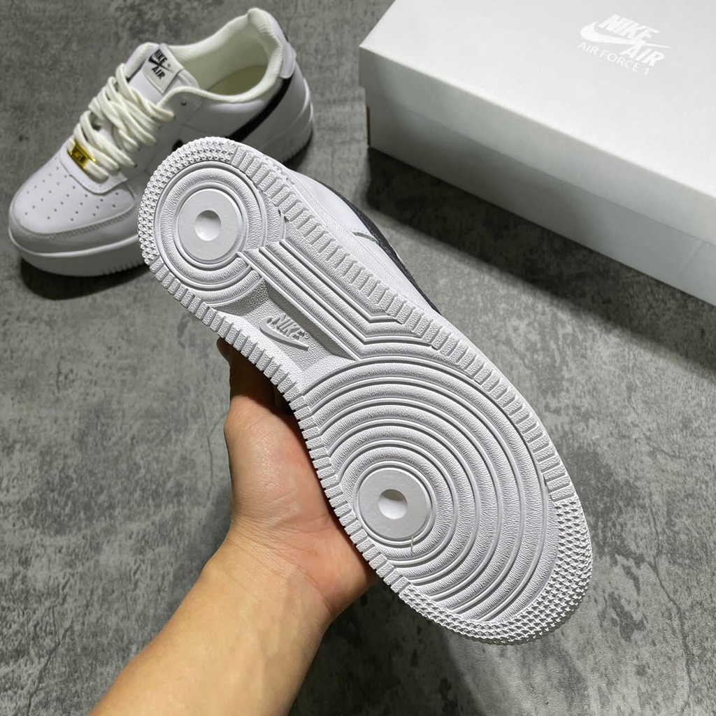 Giày AF1 vệt đen trắng , Giày thể thao air force 1 low trắng vạch đen bản đen full sz nam nữ