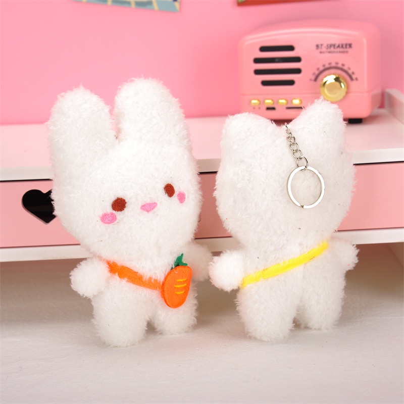 Móc Khóa Thỏ Nhồi Bông Dễ Thương Phong Cách Hàn Quốc