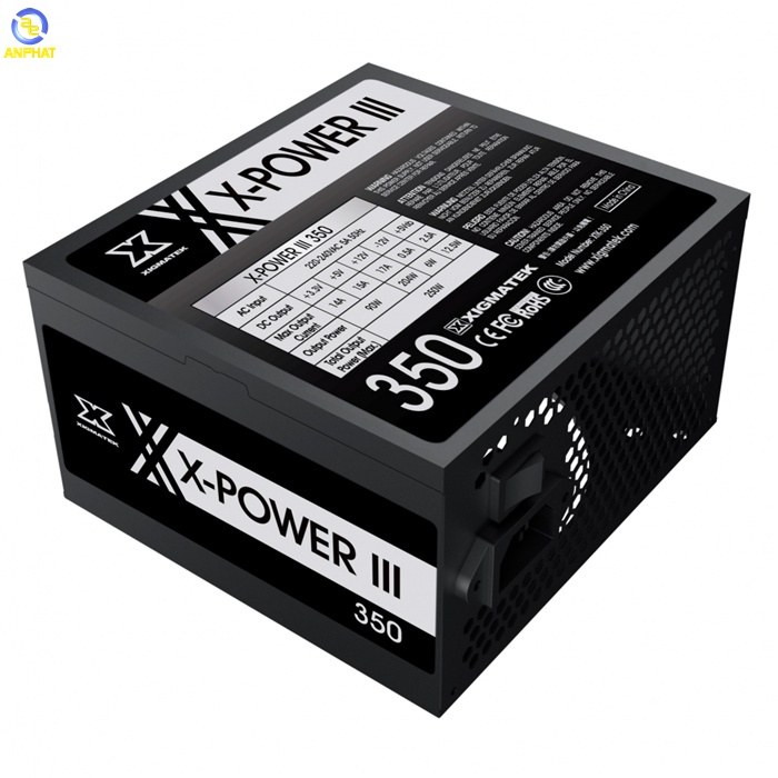 Nguồn Máy Tính XIGMATEK X-POWER III X-350/ X-450/ X-650 - Nguồn Máy Tính Văn Phòng - Bảo Vệ Nguồn Điện - Hàng Chính Hãng